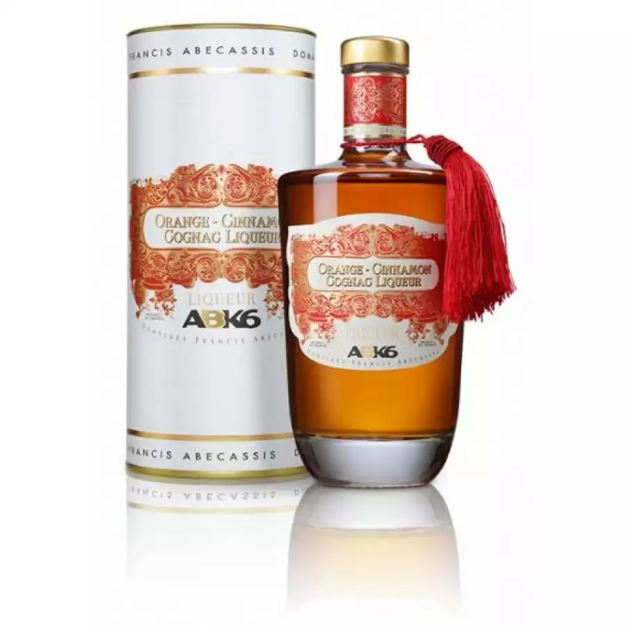 Cognac liqueur with orange and cinnamon